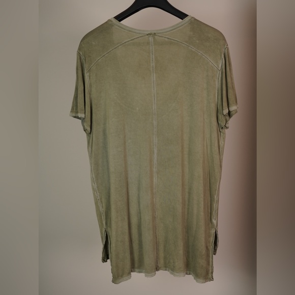 We The Free Faded Olive V-necked Short Sleeved T-Shirt - Picture 3 of 3